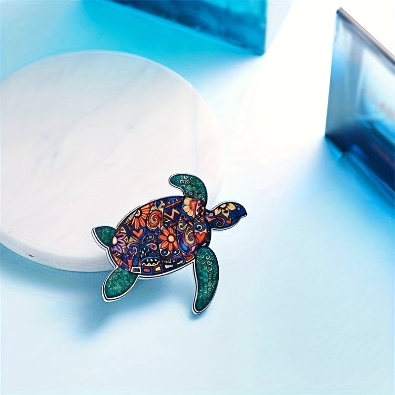 Colorful Turtle Brooch Creative Horse Elephant Animal Lapel Pin