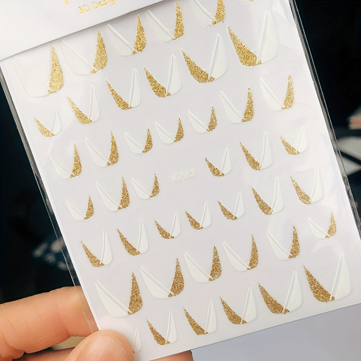 1pc French Nail Art Sticker 3D Self Adhesive Decals U Shape Nail Guides