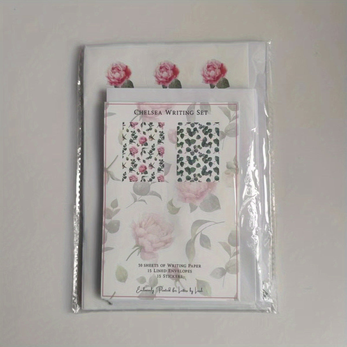 Chelsea Writing Set: 15 Envelopes, 30 Writing Paper, 15 Labels