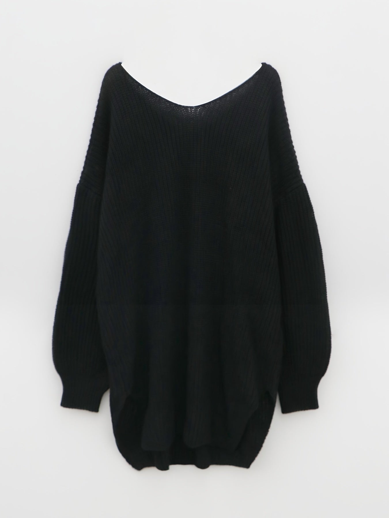  Casual Sweater Dress Women's Solid Lantern Sleeve One Shoulder Dress