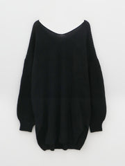  Casual Sweater Dress Women's Solid Lantern Sleeve One Shoulder Dress