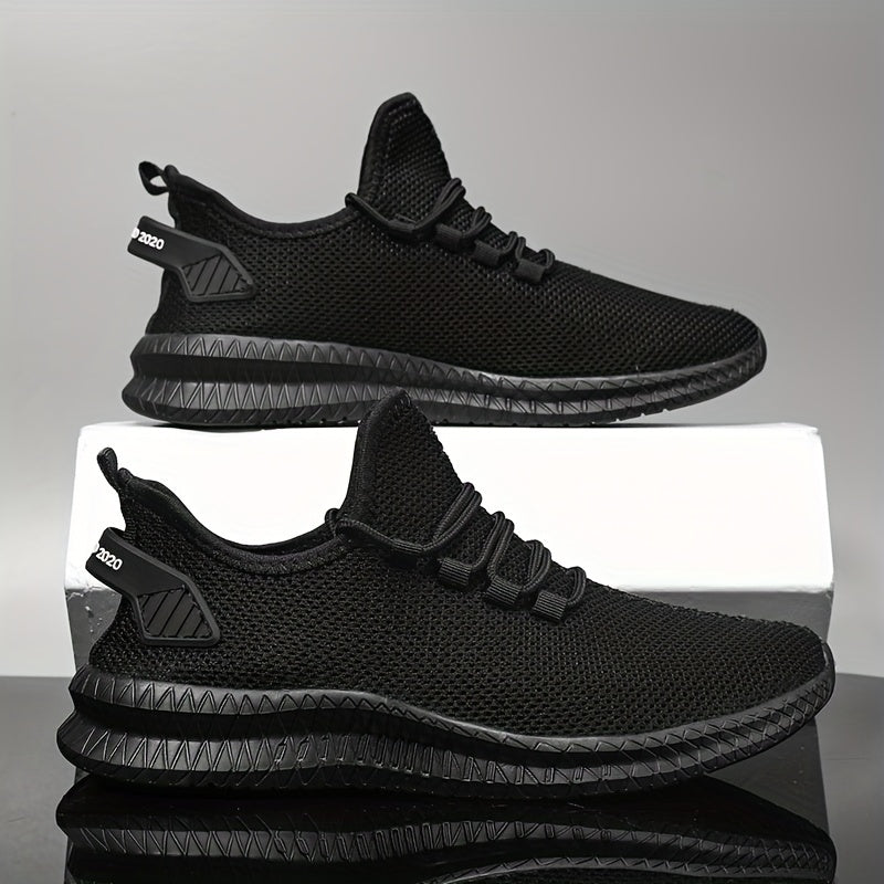 Men's Breathable Lace Up Running Shoes Outdoor Athletic Sneakers