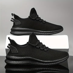 Men's Breathable Lace Up Running Shoes Outdoor Athletic Sneakers