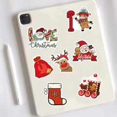 50pcs Cartoon Christmas Sticker Set for DIY Gift Decorations