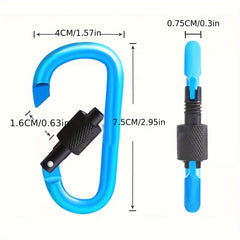 4pcs Aluminum Alloy Carabiner Hook for Outdoor Activities