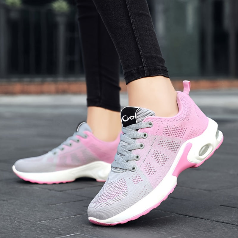Ombre Air Cushion Shock Absorption Shoes Lightweight Mesh Breathable Sneakers