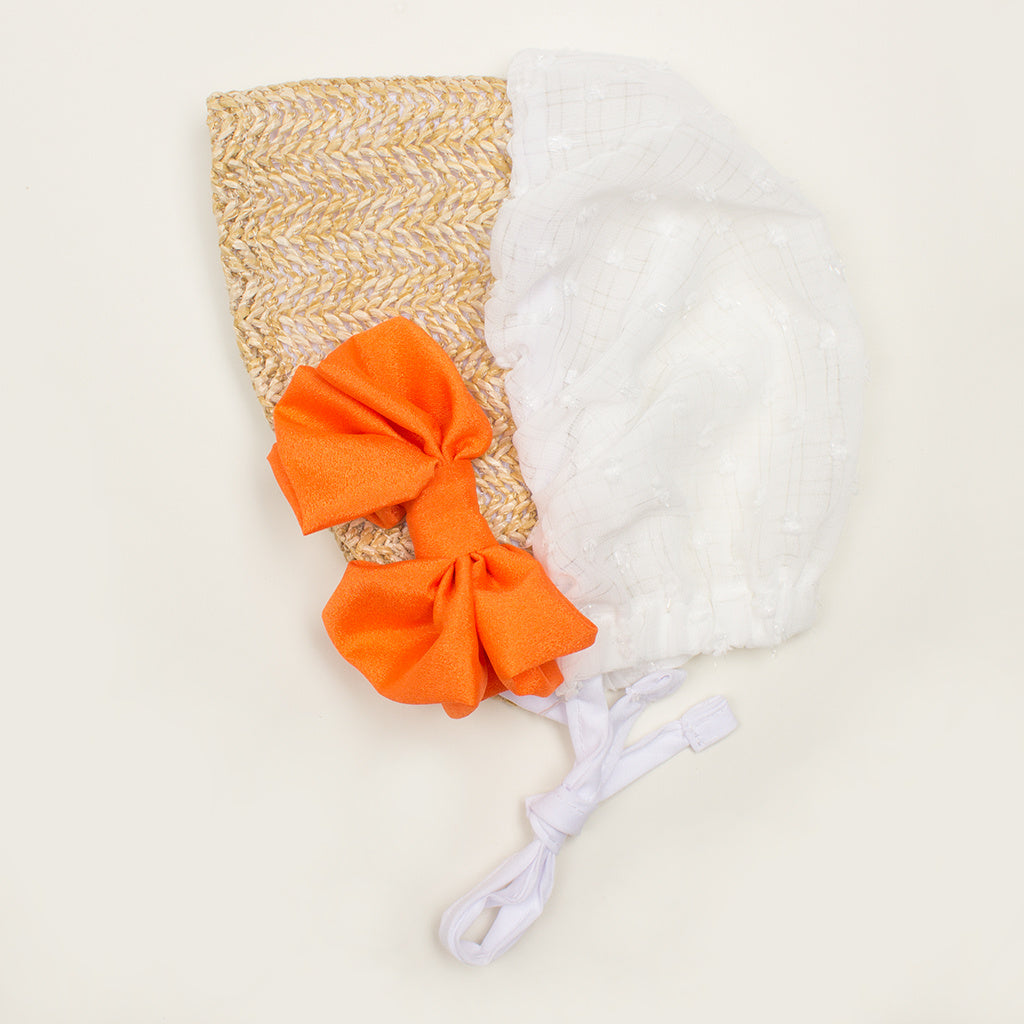 Chiffon Bow Baby Gauze Court Headscarf Hat