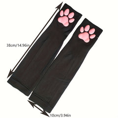Viscose Cat Paw Sleeves Sunproof Slipproof Gloves