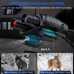 1280P HD Night Vision Binoculars Goggles 984FT 300M