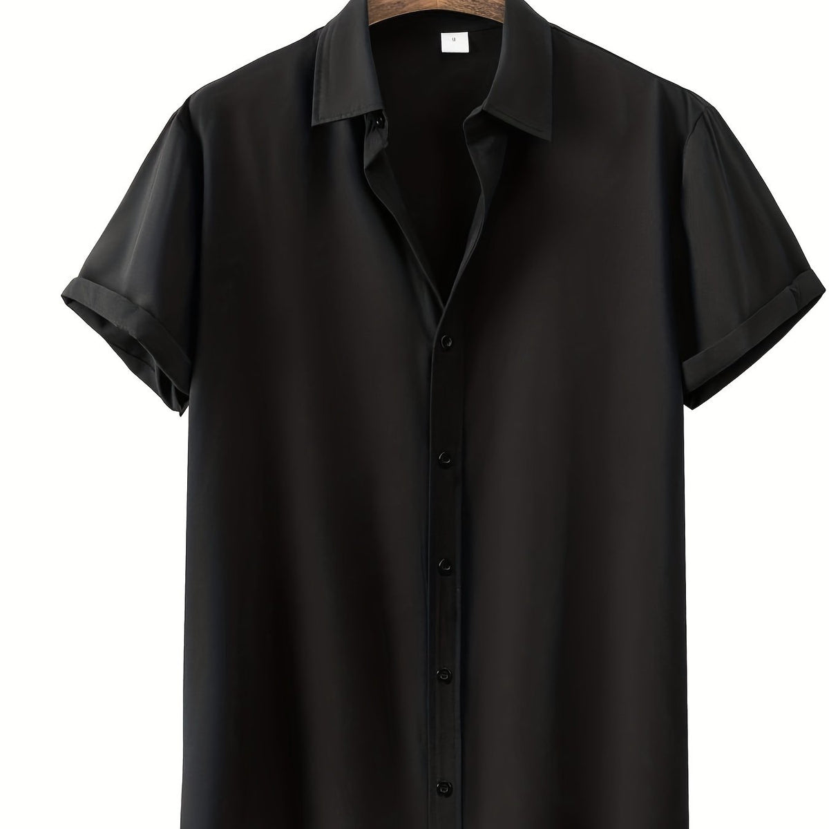 Men's Short Sleeve Lapel Shirt Casual Button Up Tops