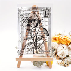 Flower Background Transparent Stamps for DIY Scrapbook