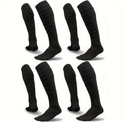 4 Pairs Extra Long Football Socks for Men & Boys