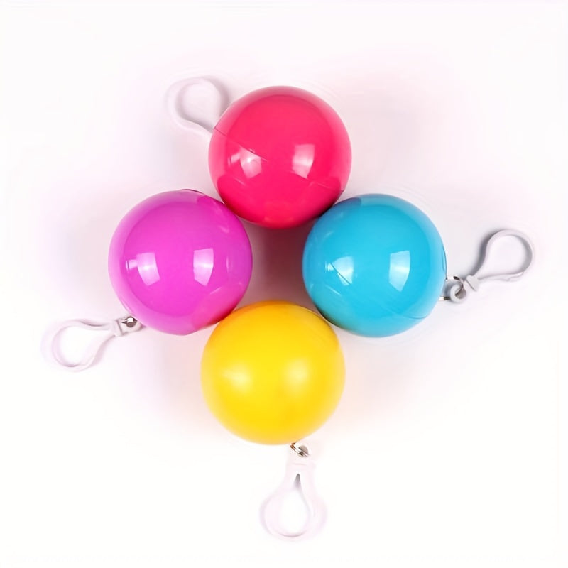 3pcs Portable Disposable Raincoats Compressed Spherical Ball Raincoats