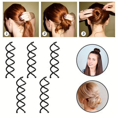 12pcs Spiral Hair Clip Invisible Hair Pin Metal Hairpin For Braids