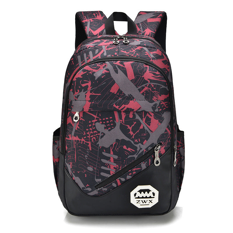 Men's Backpack Student Bag 3-Piece Set Outdoor Travel Mountaineering Bag