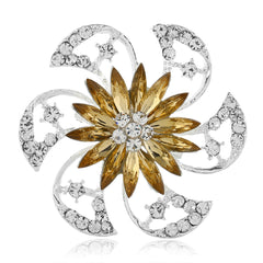 Fashionable Diamond Flower Large Brooch Clothing Accessory
