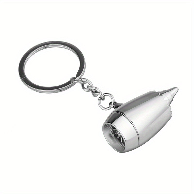 Mini Airplaine Engine Shape Keychain Lightweight Turbine Pendant Key Ring