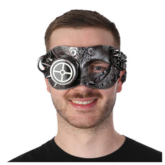 Steampunk Eye Mask Gun Metal