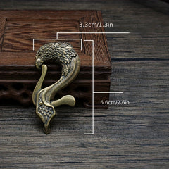 Chinese Dragon Head Keychain Retro Eagle Waist Hanging Buckle