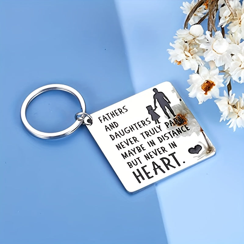 Father Daughter Keychain Dad Christmas Valentine Wedding From Daughter