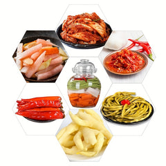 Glass Pickle Jar 1.5-2.5L Fermentation Jar with Water Seal