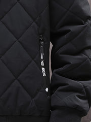 Men's Fleece Hooded Coat Zipper Pockets Jacket