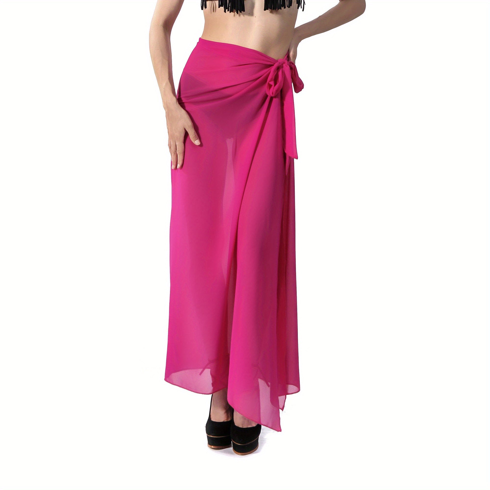 Women's Chiffon Sarong Sheer Wrap Scarf Beach Towel