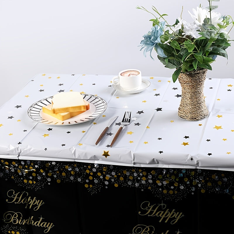 Disposable Birthday Party Tablecloth 54 x 72 Plastic Table Cover