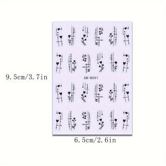 Valentine Nail Art Stickers With Heart Self Adhesive Nail Decals