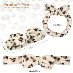 Soft Coral Fleece Bow Hair Band for Women
