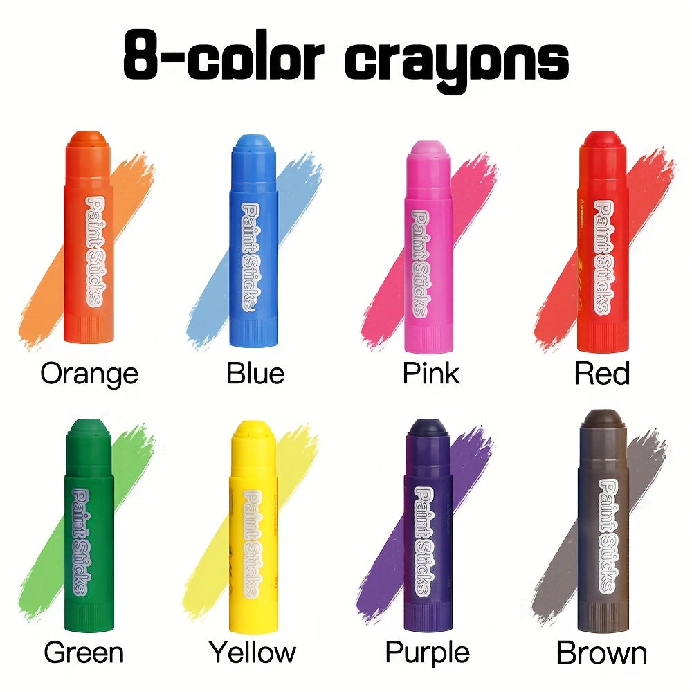 8 Solid Watercolor Pencils for DIY Art Pastels Graffiti Window Drawing