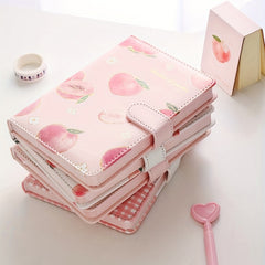 Peach A5 Notebook with Magnetic Buckle