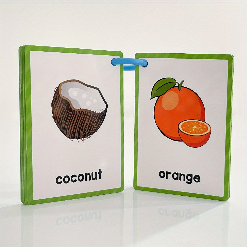Fruits & Vegetables Flashcards for Kids Learning Toys Pre Kindergarten