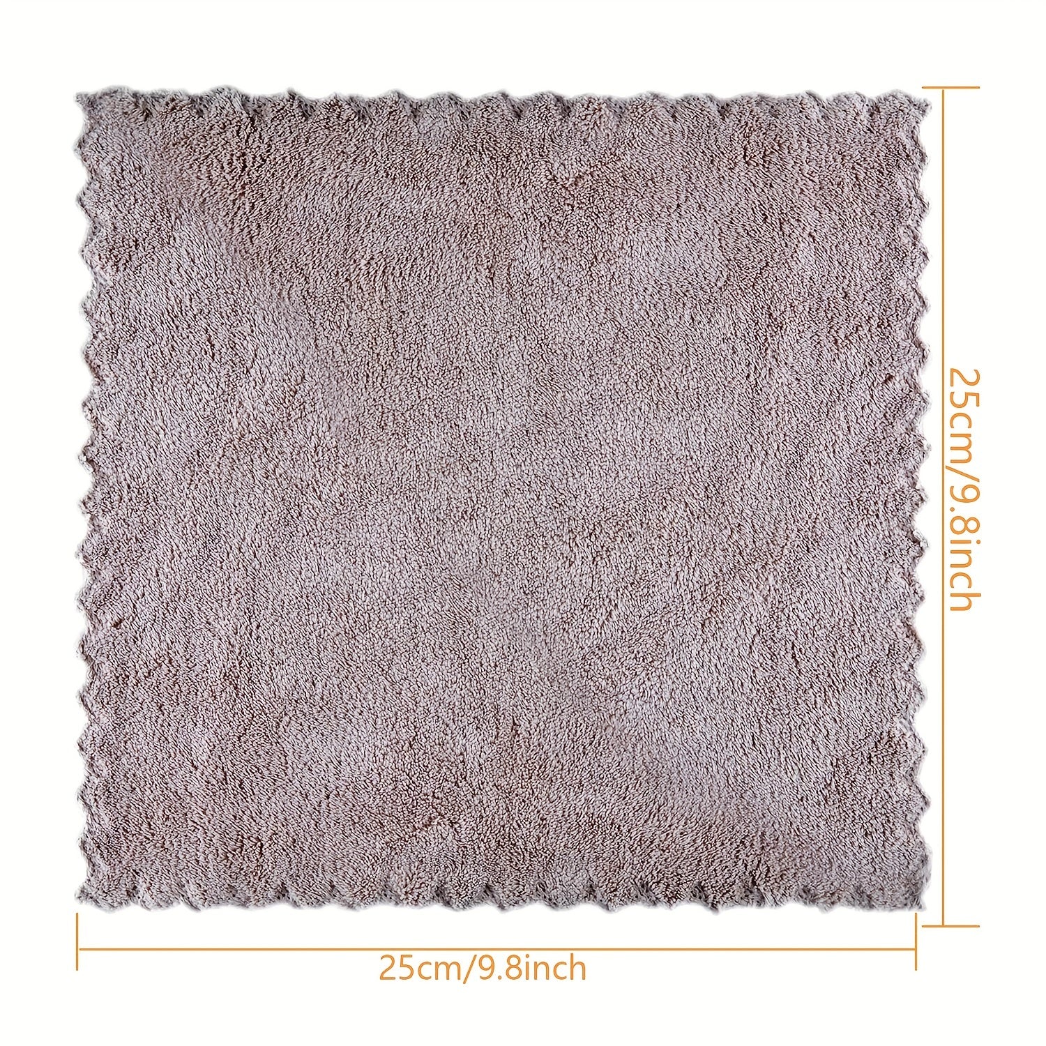 20pcs Microfiber Coral Fleece Washcloths 24.89x24.89 cm