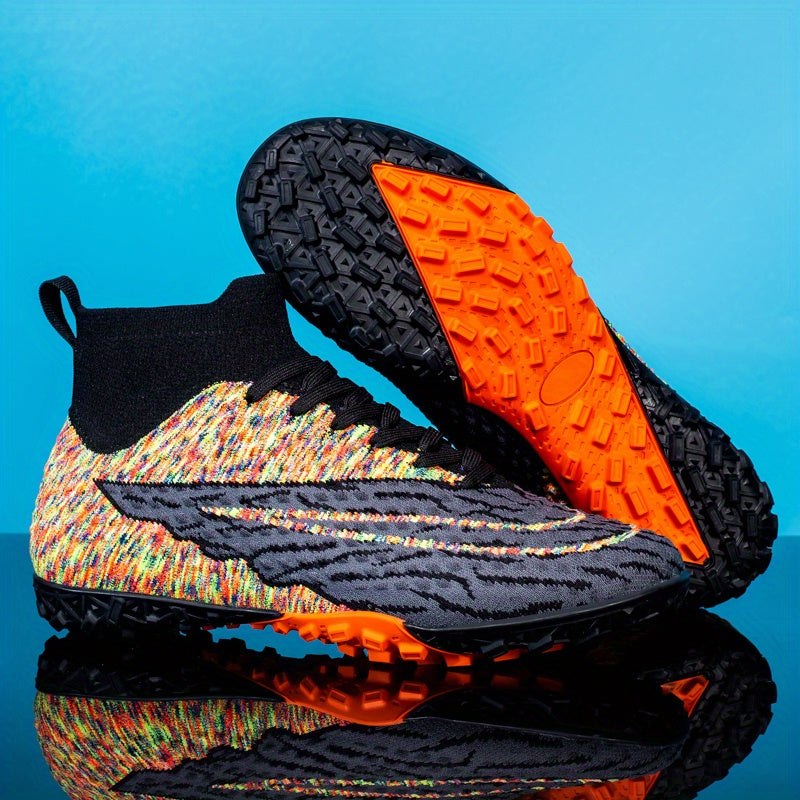 High Performance Unisex Turf Football Boots Anti Skid Lace Up