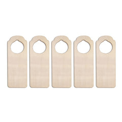 5pcs Natural Wooden Door Handle Hanger DIY Double-sided Hanging Decoration