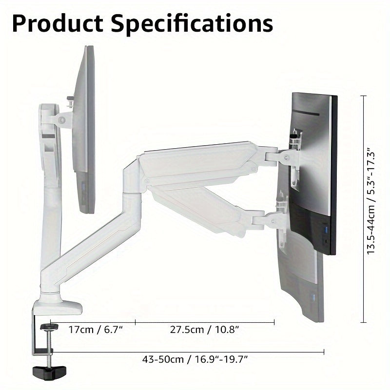 BEWISER Monitor Stand Single Monitor Mount Gas Spring Adjustable Stand