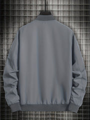 Men's Lightweight Stand Collar Zip Up Jacket