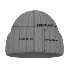 Cactus Embroidered Knit Hat for Women Men Unisex