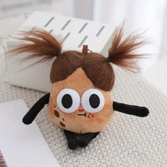 2pcs Funny Plush Dolls with Expressive Eyes and Fluffy Hair
