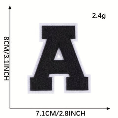 26pcs Snow Neil Iron On Letter Patches Sew On Embroidered Stickers