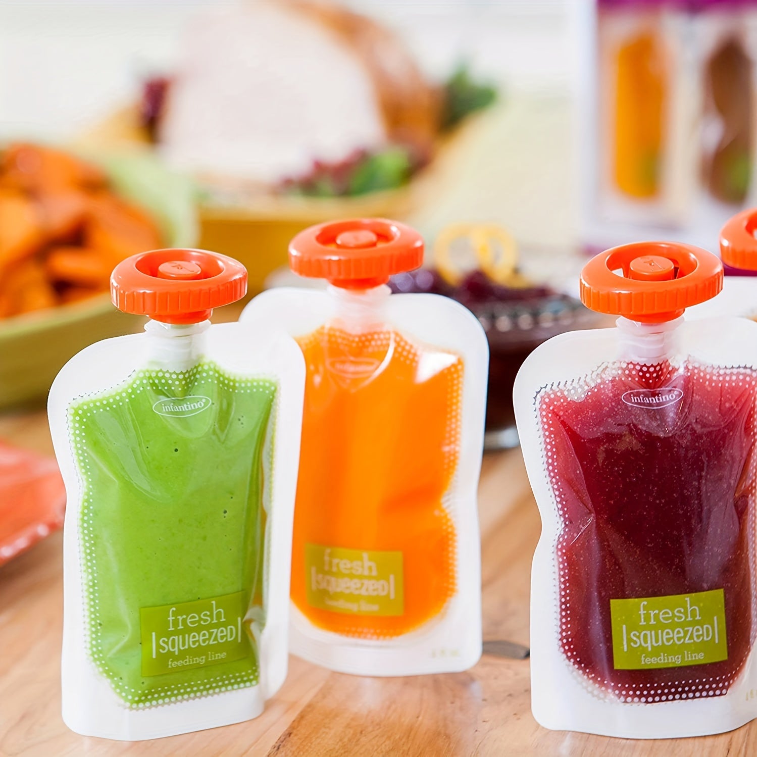 Kids Fruit Mud Squeezer Food Maker Manual Baby Food Storage Bag