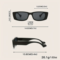 Retro Rectangle Sunglasses UV400 Sun Shades for Women Men