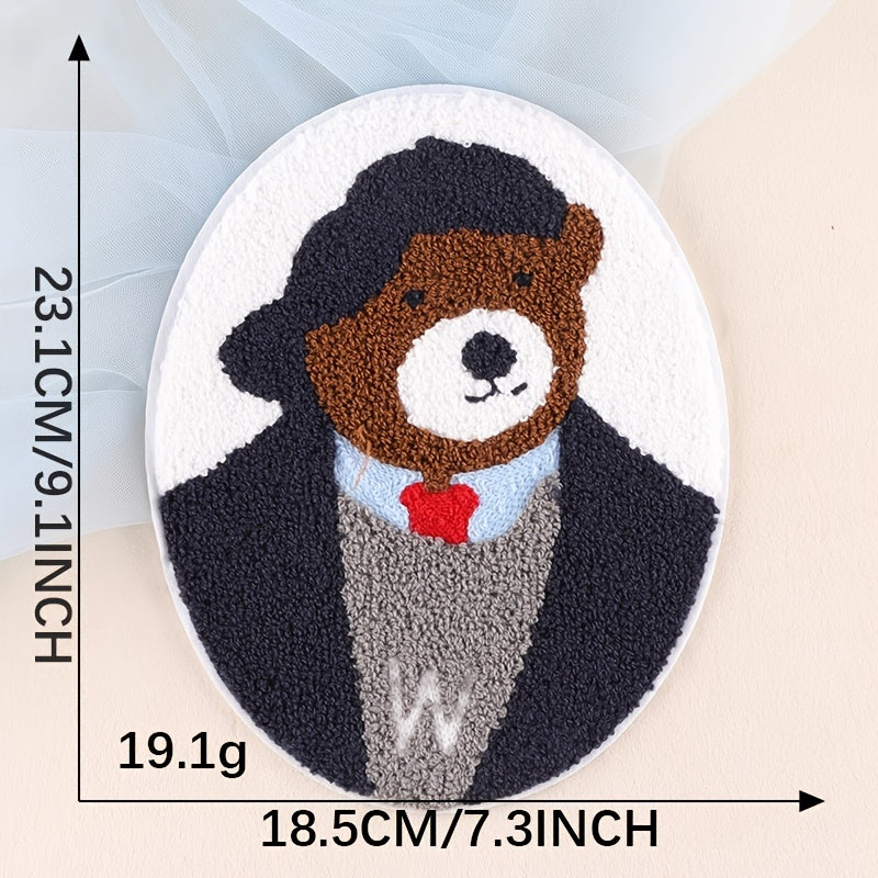Cartoon Big Bear Embroidery Patches Fabric Art Decor DIY Clothes Accessories