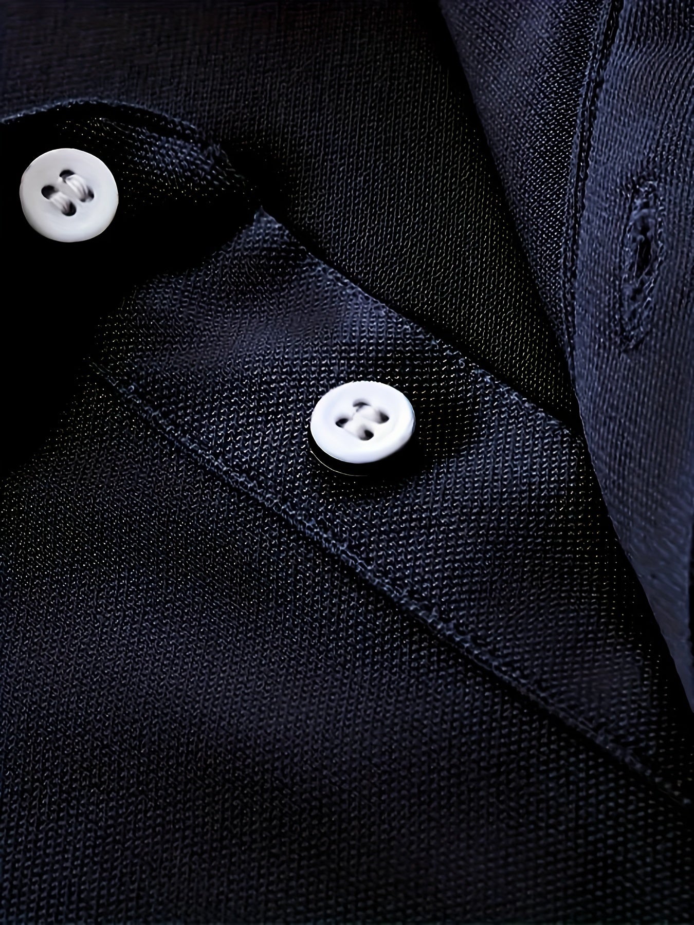 Men's Lightweight Printed Long Sleeve Polo Shirt for Spring Fall