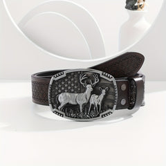 Retro Buckle Belt for Men Denim Jeans Casual Daily Clothing Accessories