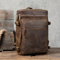 Vintage Leather Backpack Laptop Bag School Bag