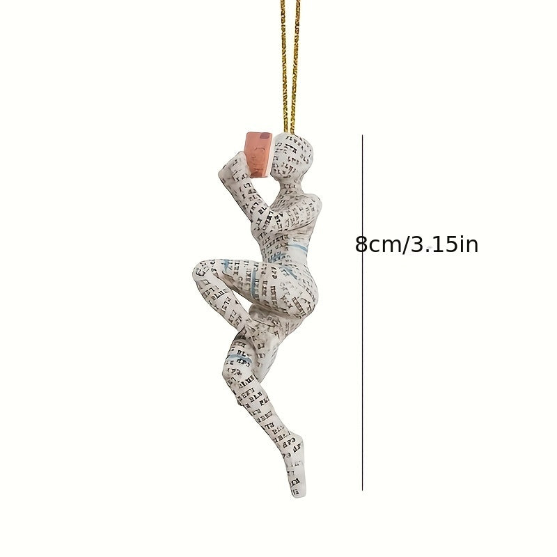 Reading Woman Statue Pendant Bookshelf Decoration Toy
