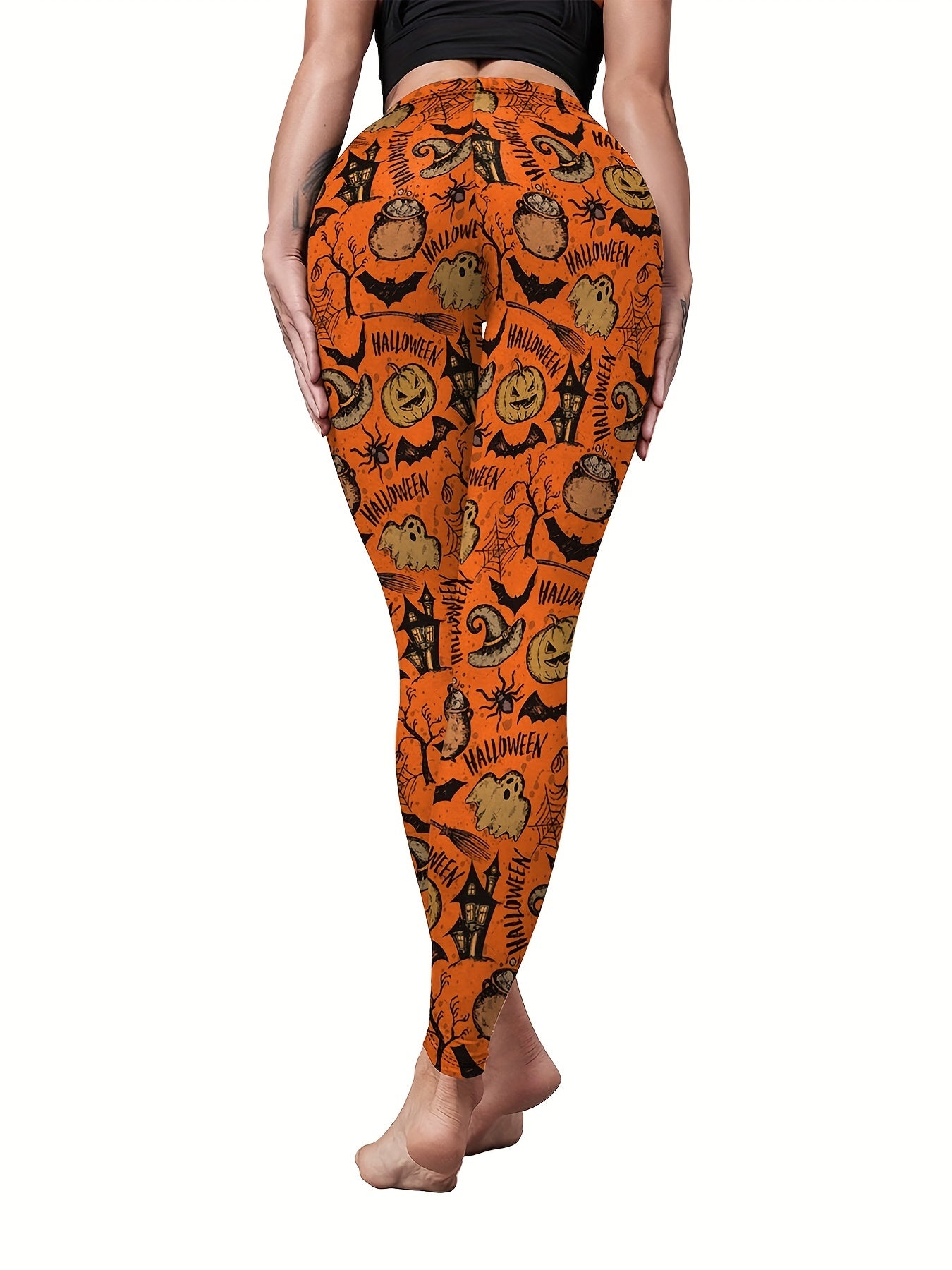Halloween Print Leggings Women's Clothing