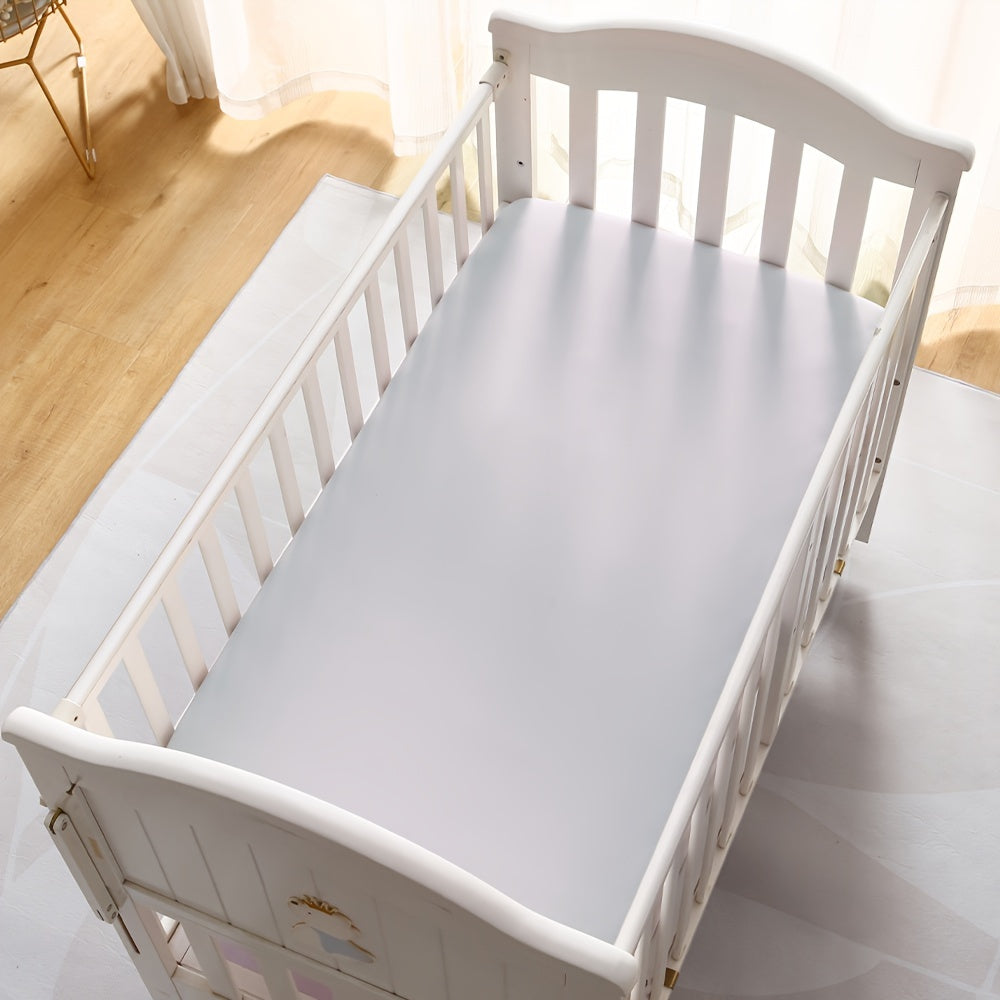 Navy Fitted Crib Sheet for Kids, Soft Polyester Mattress Protector